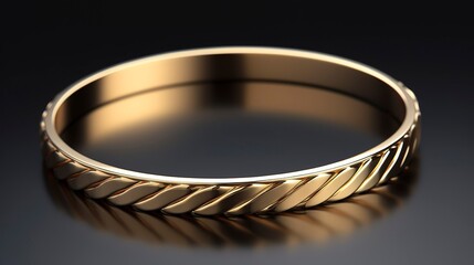 A photo of a simple twisted bangle.