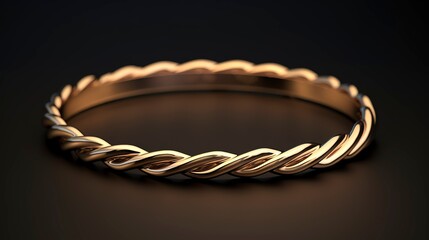 A photo of a simple twisted bangle.