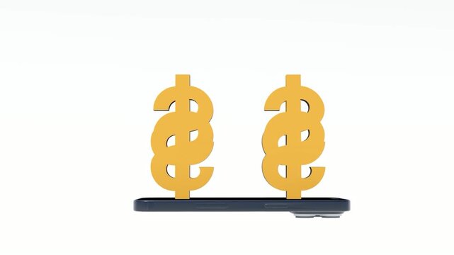 Financial Growth and Technology Concept: Digital Money and E-commerce