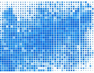 Fototapeta premium Abstract blue pixelated pattern