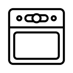\\\A simple flat oven icon with a clean, minimal design, featuring a front view of the appliance to symbolize cooking or kitchen equipment.