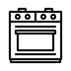 \\\A simple flat oven icon with a clean, minimal design, featuring a front view of the appliance to symbolize cooking or kitchen equipment.