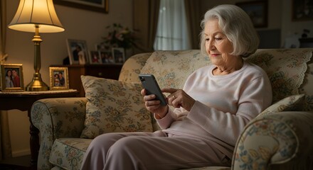 Senior woman using smartphone