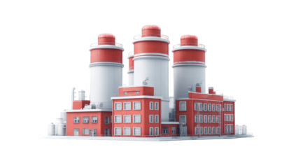 Industrial complex 3D model