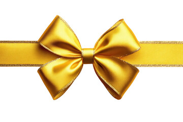 Golden ribbon bow on black background (3)