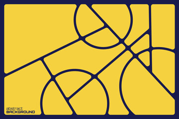 Abstract yellow geometric black lines Polyhedron background seamless  rounded drawing vector illustration design for business network wallpaper connection concept EPS 10