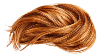 A mass of vibrant red-blonde hair