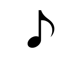 Vector art of black musical note symbol, simple and clean vector design for music and audio applications