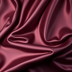Burgundy color satin silk fabric luxury smooth shiny fashion textile backdrop