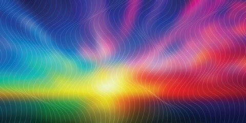 Abstract colorful background with wavy line pattern