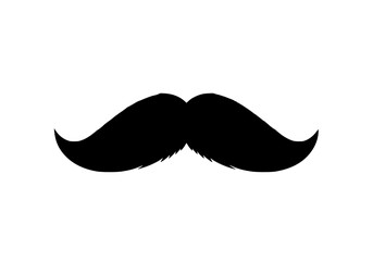 Vector art of classic black mustache graphic