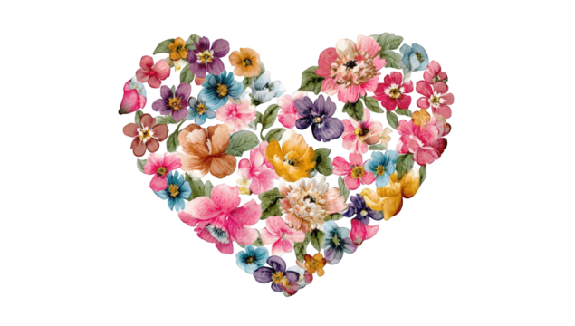 Heart-shaped floral design