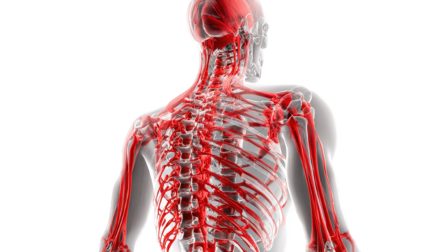 3D anatomical human skeleton