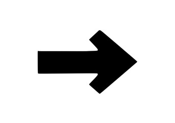 Vector art of black right arrow icon for user interface and directional guidance