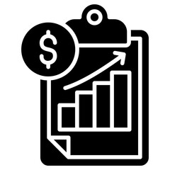 Financial Report glyph icon