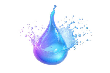 Vibrant water droplet splash