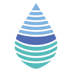 Clean Water Drop Illustration: A minimalist artistic rendering captures the essence of a water droplet.