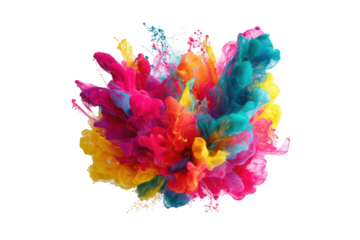 Vibrant abstract ink explosion