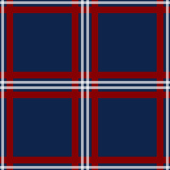 Plaid check patten in dark navy color