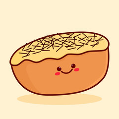 Cartoon of a Pukis Indonesian traditional snack