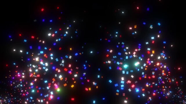 powerful birthday confetti explosion element background loop