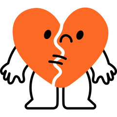 Cute Hearts Mascot Characters