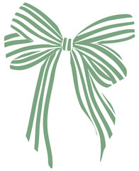 green ribbon bow