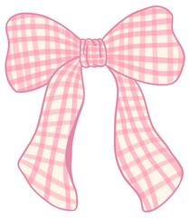pink gingham ribbon bow