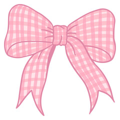 pink gingham ribbon bow