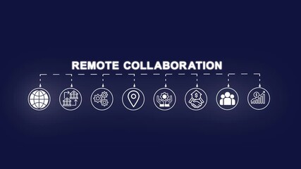 Remote collaboration concept illustrated ,performance metrics, and business insights from large data sets ,network , business ,technology concept . - Powered by Adobe