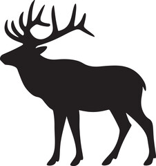 deer silhouette vector illustration