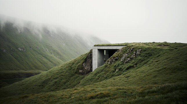 earth-sheltered home