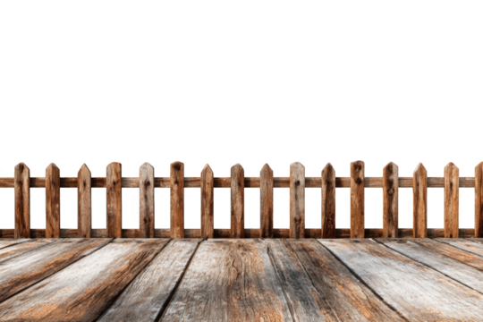 Wooden fence and floor
