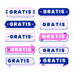 Flat design gratis label collection