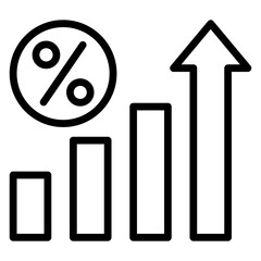 Interest Rate  Icon Element For Design