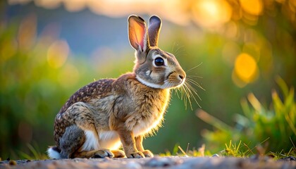 Rabbit in sunset light