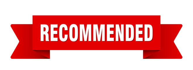 recommended ribbon isolated on transparent background. recommended ribbon