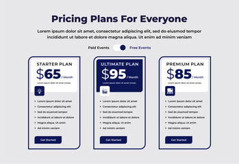 Obraz premium plan pricing table template design ui ultimate
