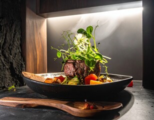 盛り付けがおしゃれなグリル料理