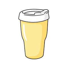 Hand Drawn Coffee Chalk Vector Illustrations – Minimalist Line Art Cafe Icons and Beverage Set