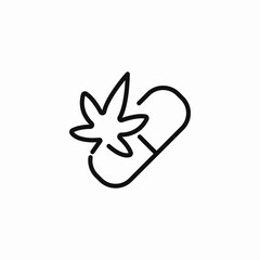 cannabis pill icon icon sign vector