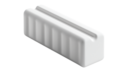 White phone or tablet holder accessory isolated on transparent background