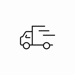 Fototapeta premium speedy delivery truck icon sign vector