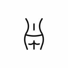 stylized human torso icon sign vector
