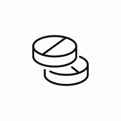 two stacked pills icon sign vector