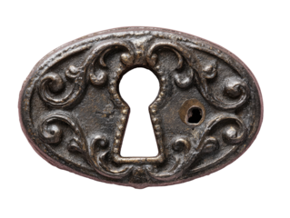 Ornate keyhole plate