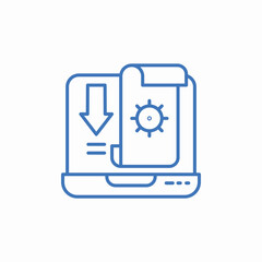 malware download icon sign vector