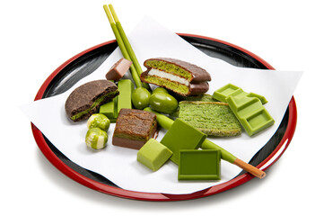 抹茶を練り込んだ日本のチョコレート菓子
