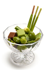 抹茶を練り込んだ日本のチョコレート菓子
