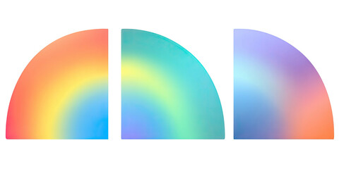 Naklejka premium Two colorful semicircle gradients